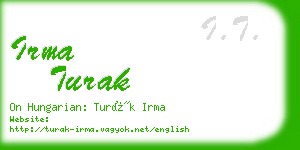 irma turak business card